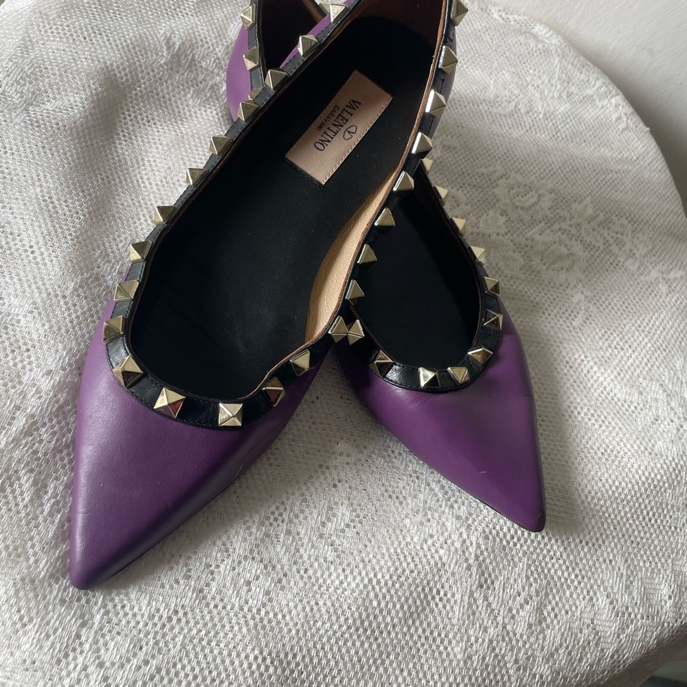 💥Sale💥💎❤️HP x 3💎❤️⭐️Authentic-Purple Studded Flats - Picture 8 of 10